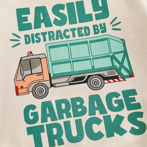 Toddler Baby Boy Garbage Truck Sweatshirt Long Sleeve T-Shirt Pants Set Trash Day Truck Driver Outfit Fall Clothes4