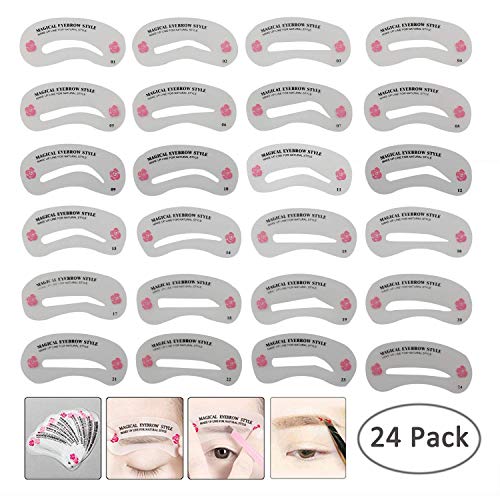 Brillife Eyebrow Stencil, Eye Brow Stencils Shaping Template, Easy Instant Brows Stencils Shapers Drawing Guide Reusable Eyebrow Mold Microblading Stencil Kits for Beginners
