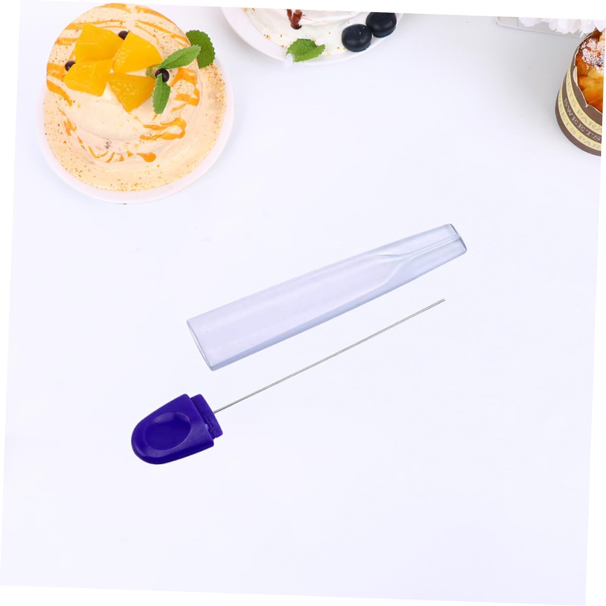 ULTECHNOVO 2pcs Stainless Steel Cake Tester Set Random Color Baking Skewers for Cake Doneness Check for Home and Bakery Use Sturdy and DIY Baking Pins