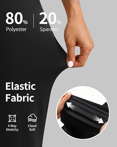 keriffe Womens Wide Leg Dress Pants Stretchy High Waisted Work Trousers — view 6