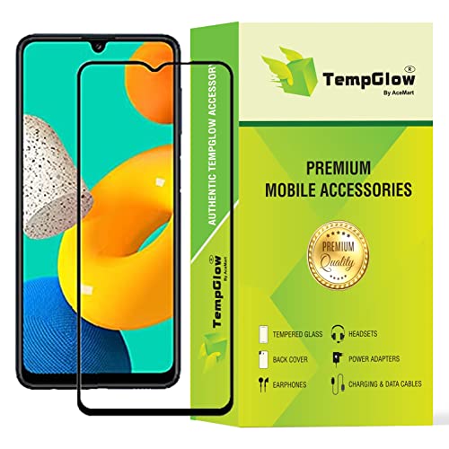 Image of Screen Protector for Samsung Galaxy M32 (Black) Tempered Glass Edge-to-Edge 6D Screen Guard With Installation Kit