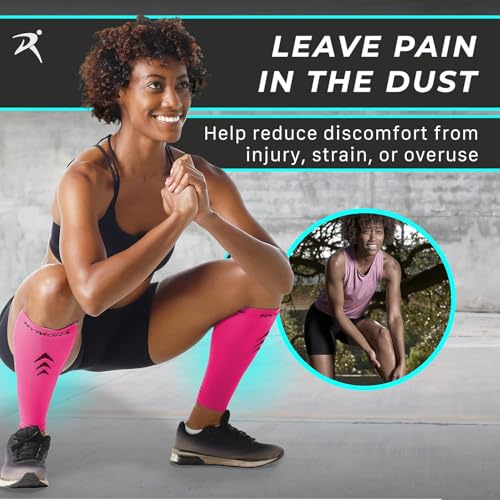 Image of Leosportz Calf Support Shin Brace Support - Shin Splints Compression Sleeves for Men & Women | Leg Compression for sports Gym Running Cycling Jogging Workout Pain Relief Injury
