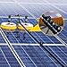 Solar Panel Cleaning Brush 70cm Dual Head Rotating Cleaning Brush, Water Powered Rod Kit Automatic Solar Panel Cleaning Tools,6M