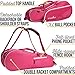 Athletico 6 Racquet Tennis Bag | Padded to Protect Rackets & Lightweight | Professional or Beginner Tennis Players | Unisex Design for Men, Women, Youth and Adults (Pink)