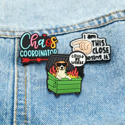 Image of Funny Pins Bulk for Adult, 20 /30 /50PCS Random Different Humor Pins Fun Badge Lapel Pin for Backpacks /Jackets /Hats /Bags Women Men Workers Gifts