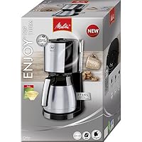 Melitta Enjoy Top Therm – Filterkaffeemaschine mit Thermkanne aus Edelstahl, für bis zu 10 Tassen Kaffee, in Schwarz/Edelstahl – Ansicht 4