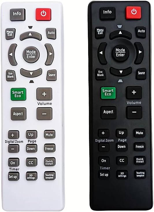 Replacement Remote Control for BenQ MX613ST, MX615, MX660, MX813ST, TS513P,MP625P, MP720P, MP721, MP721C, MP722, MP723, MP725P, MS500H, MS510, MS612ST, MS614, MW512, MX511 TX501 Projector (Black)