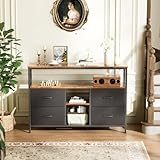 Espace de rangement multifonctionnel : les tiroirs spacieux et la grande étagère font de cette armoire de rangement idéale pour les appareils électroniques, les accessoires et les éléments décoratifs. Idéale pour la télévision, la console, la décoration ou comme buffet.