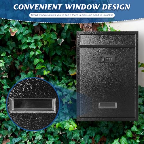 image for KYODOLED Locking Wall Mount Mailbox, Mail Boxes with Combination Lock 