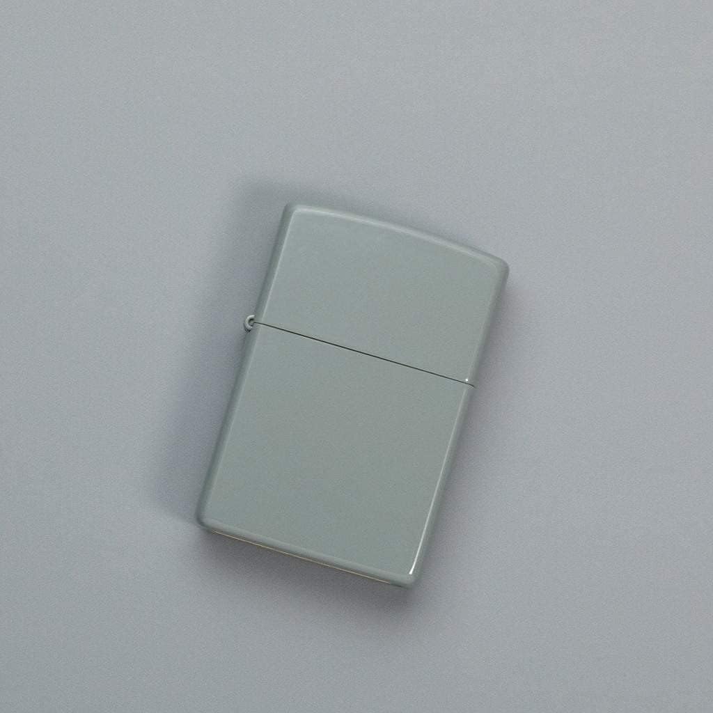 Zippo Lighter - Personalized Message Engraved on Backside Colored Windproof Lighter Flat Grey 49452