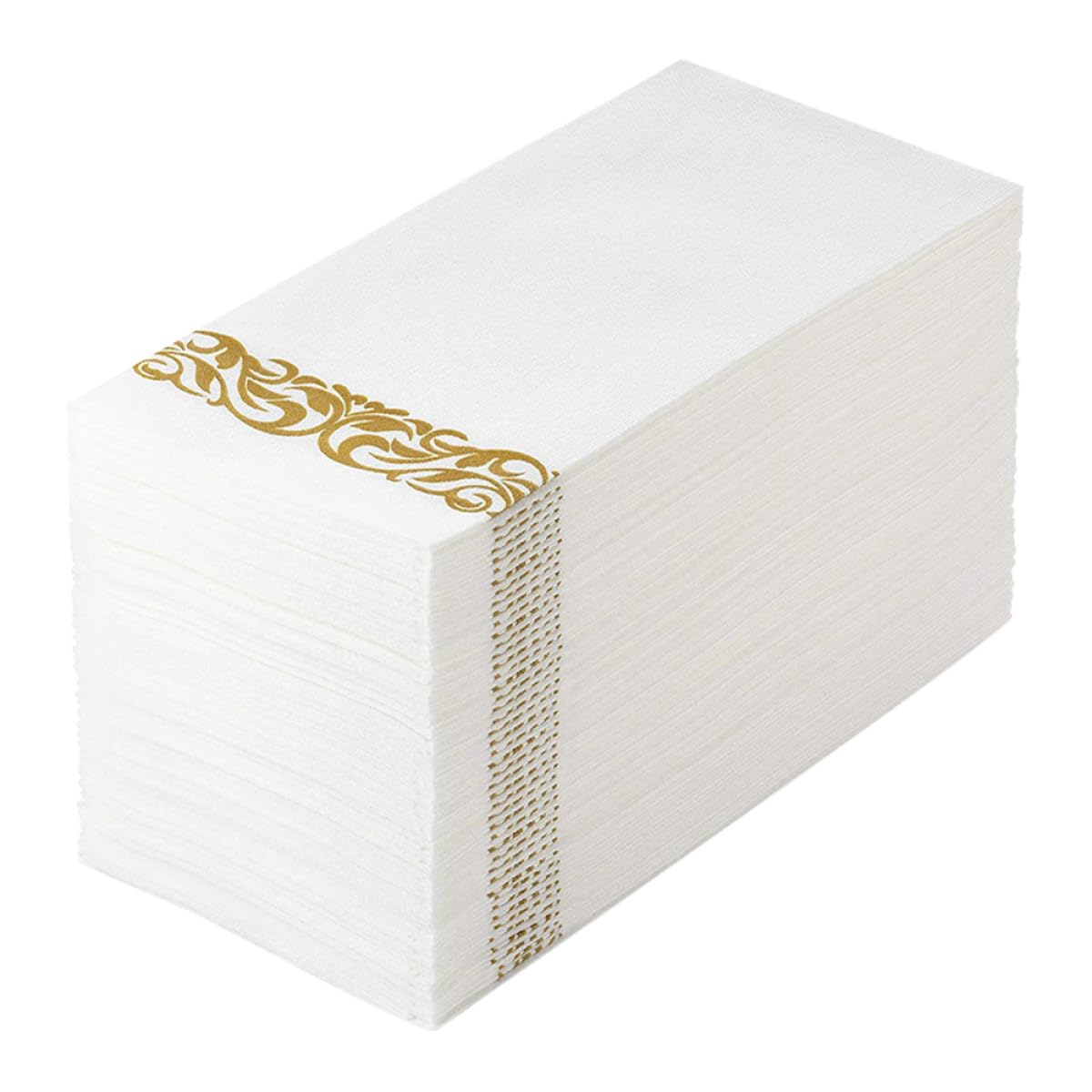 DECHOUS 100 Goldene Einweg Servietten aus Papier 40 X 30cm Gefaltet Elegant und Luxuriös für Hochzeit Party und Hotelgebrauch