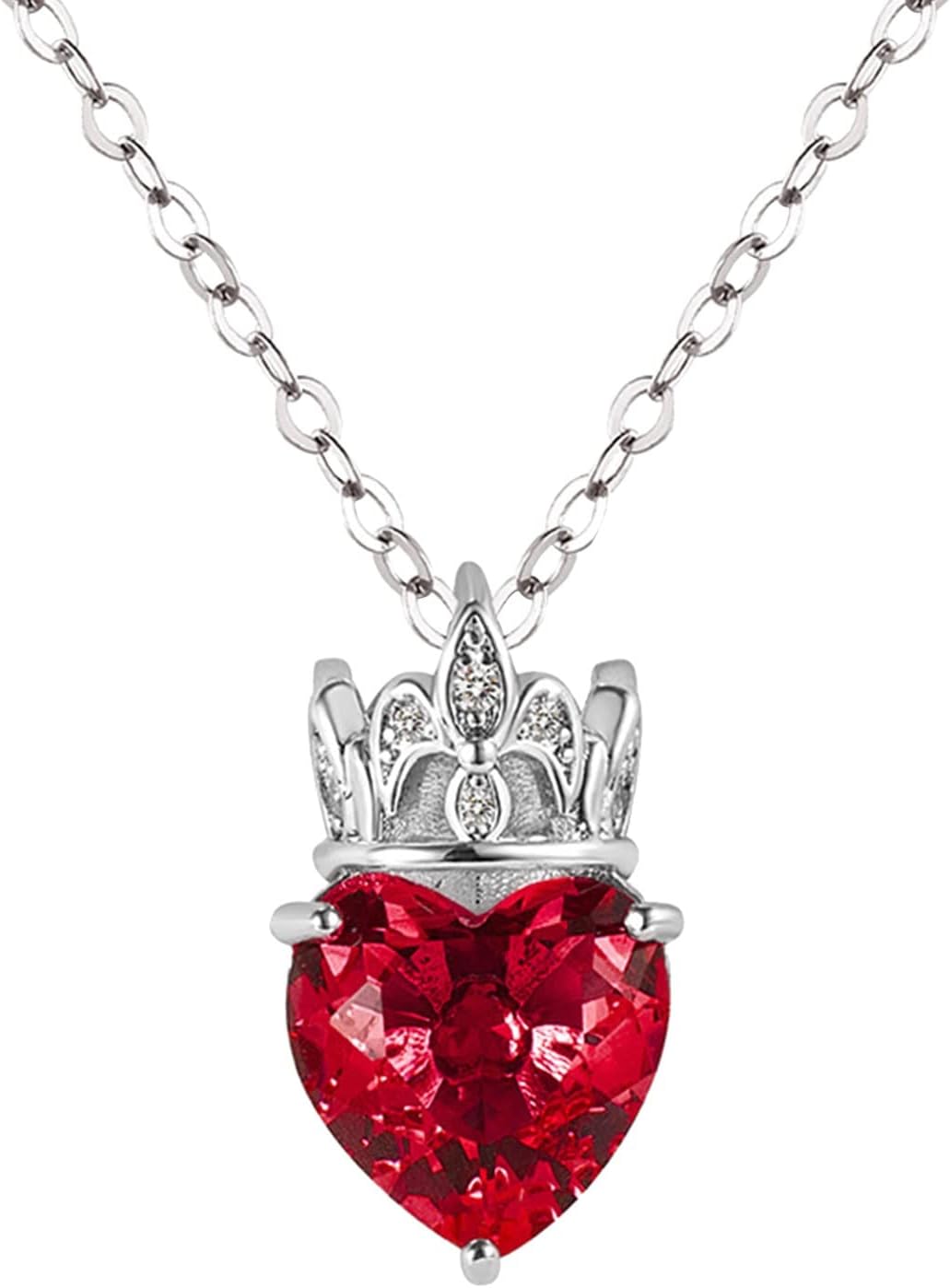 GenericWomen's Heart Pendant Necklaces - Party, Birthday, Queen, Princess, Girl, Crown, Initial Necklace