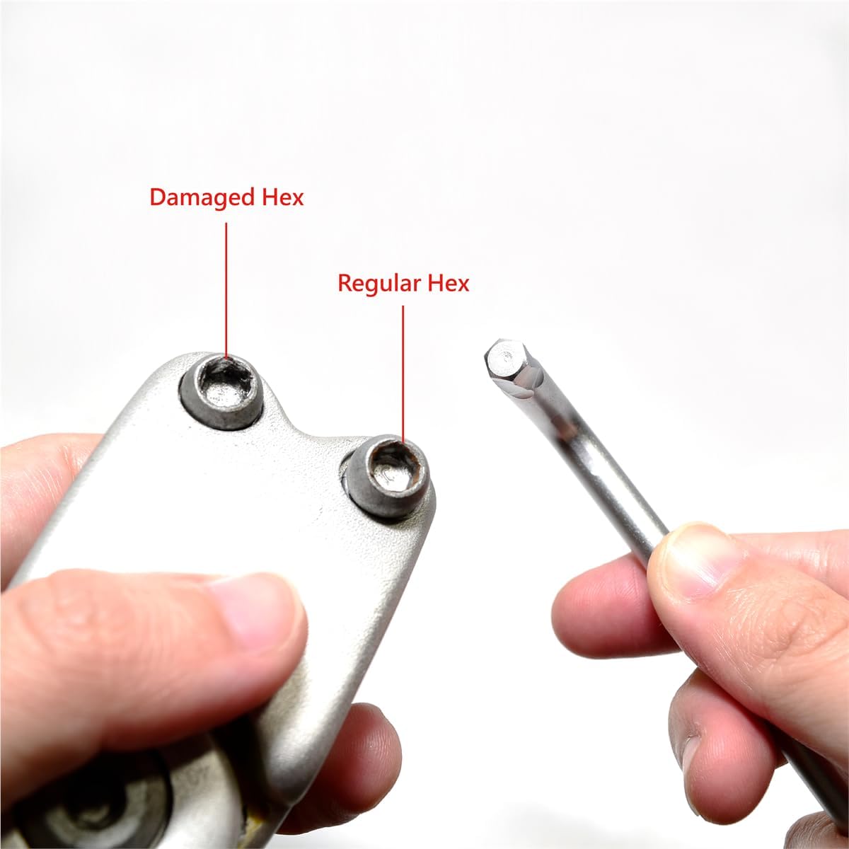 K Tool 75450 Damaged Hex Screw Remover Set, 9 Piece Metric Range from 1.5 mm to 10 mm, Twist End Extractors Remove Rounded Screws Without Drilling