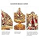 Vintage Collectable seltene Legende Aladdin Magic Genie Lampen Weihrauch Brenner Aladdin Wunderlampe Öllampe Arabische Genie Lampe Genie Licht für Home Table Dekoration & Geschenk(Goldenes Rot)