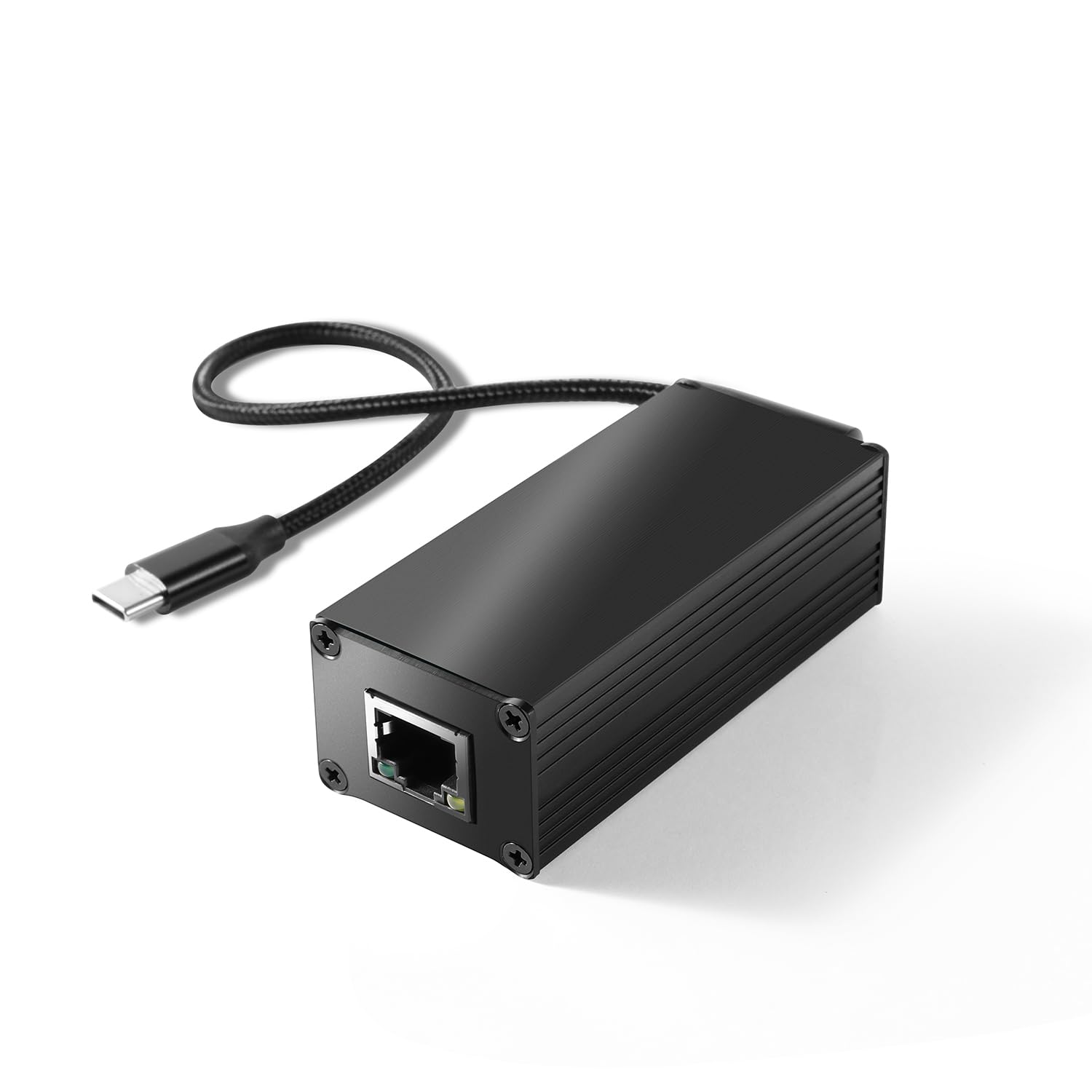 25W Gigabit PoE a USB-C Driver Converter para Teléfono/Tablet, Salida de Alimentación PoE a Type-C con Ethernet 2 en 1, Salida Adaptable 5V/9V/12V/15V/20V, Plug & Play (GPD2CAT-20V)