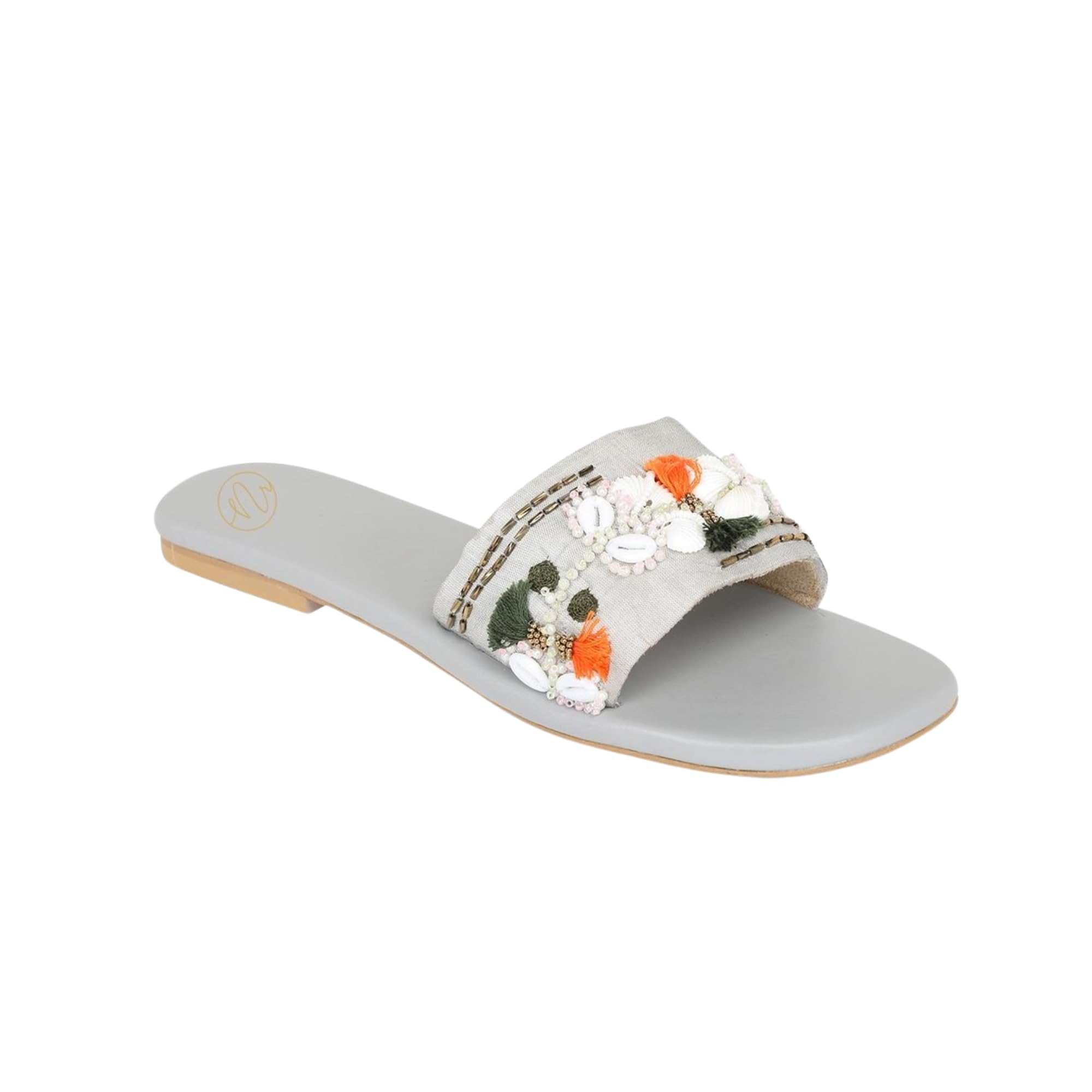 Embellished Open Toe Flats with Bows |-image-11
