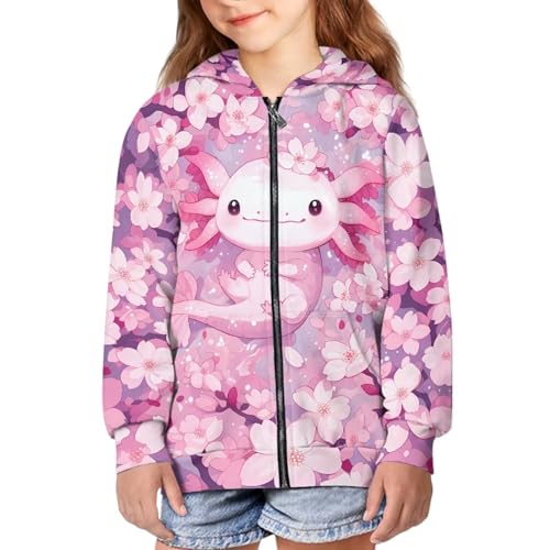 Image of Unisex Zipper Sweatshirt Boys Girls Hooded with 2 Pocket Pullover Hoodies for 6-16Y Kids