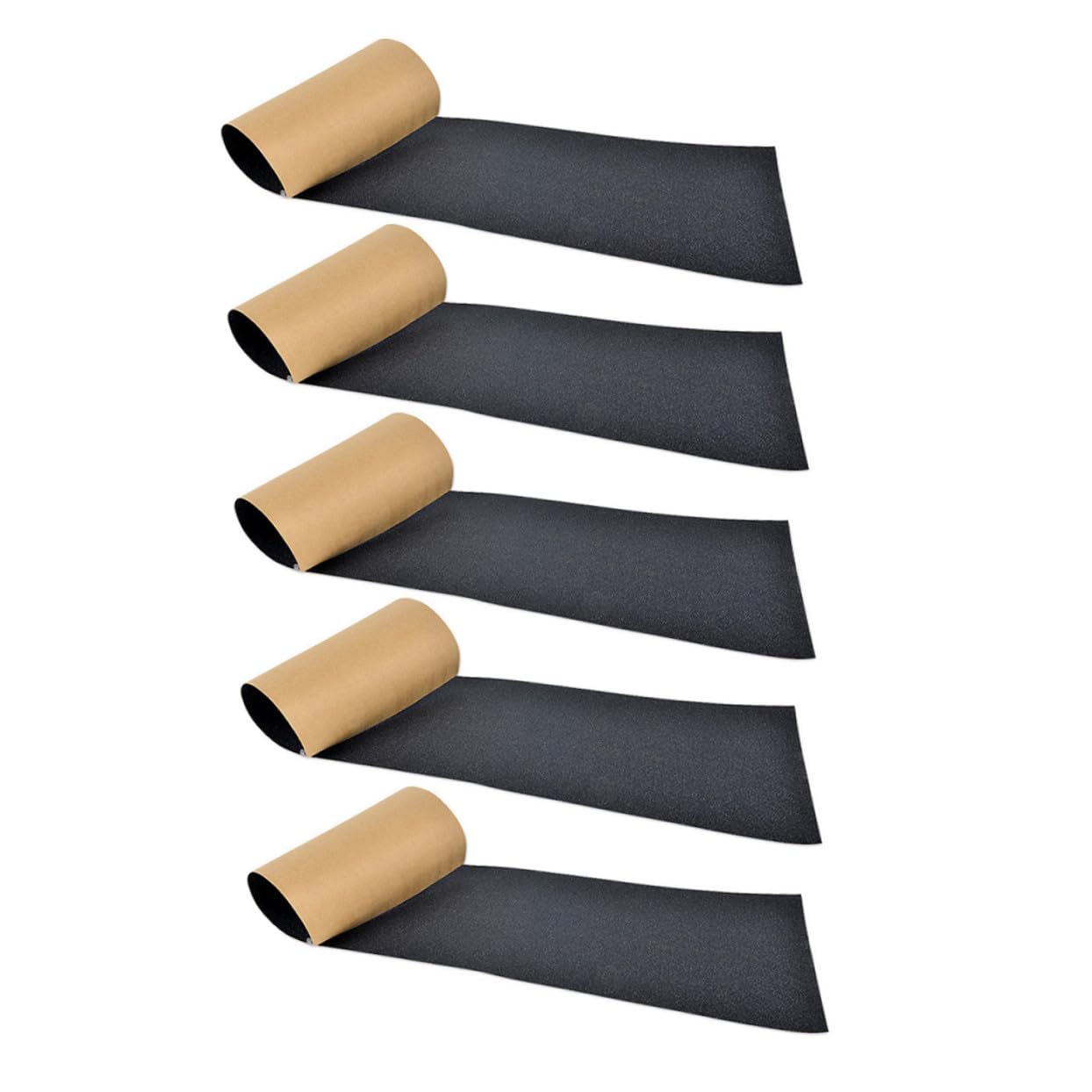 Milisten 5 pièces Bandes Antidérapantes Skateboard Ruban Adhésif Noir Antidérapant Résistant Compatible Planche Skate et Longboard Facile à Poser