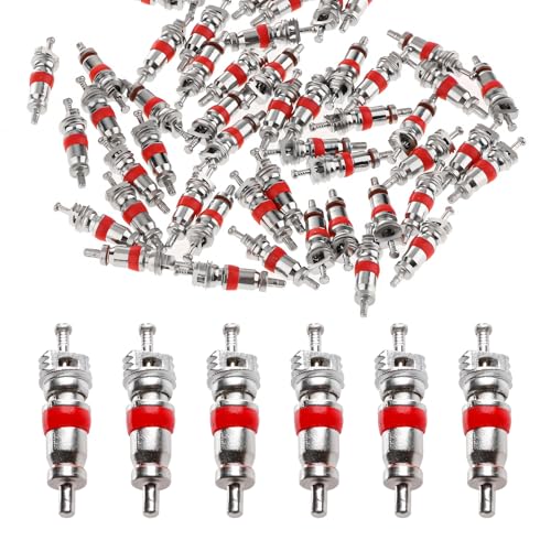 KAUEGOW 50 PCS Tire Valve Core, Premium Auto Valve Stem Cores Part Replacement Kit, Universal Leakproof Tire Repair Valves Cores for Most Cars Motorcycles Bicycles, Car Accessories