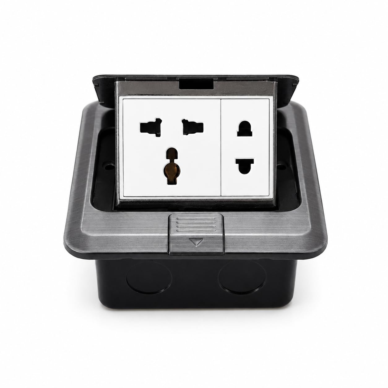 Pop-Up box 3MD with 13A Multi-Pin & 6A 2-Pin, 220V I Stainless Steel I Table I Office Furniture I Modular Pop Up I Conference Table I Hidden Box I Furniture I Workstation Power I FURNIVOLT-picture-25