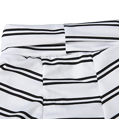 Pijama Listrado para Cachorro Moda Macacão Fino para Cachorro Fácil de Usar para Corrida Diária (S)