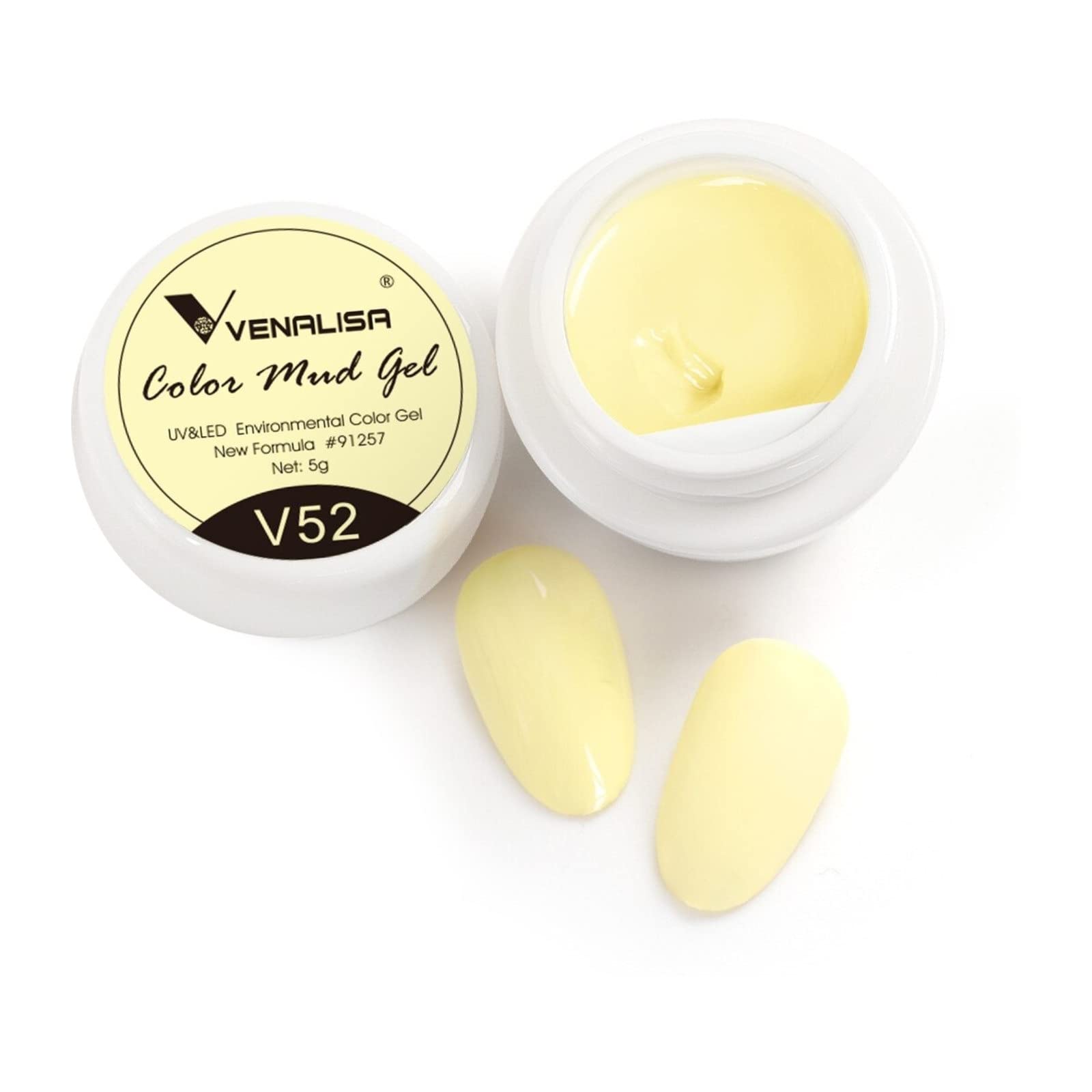 VENALISA 5ml UV Mud Gel Paint Gel Nail Polish for Nails Art Starter Manicure Nail Art Design Salon DIY at Home UV Nail Gel Brush not Included (V52)-image-16