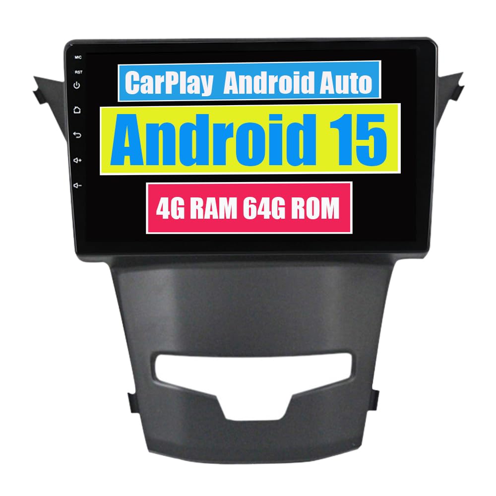 RoverOne Autoradio CarPlay Autoradio pour SsangYong Korando 3 Actyon 2 2013-2017 Android Écran tactile Bluetooth WiFi
