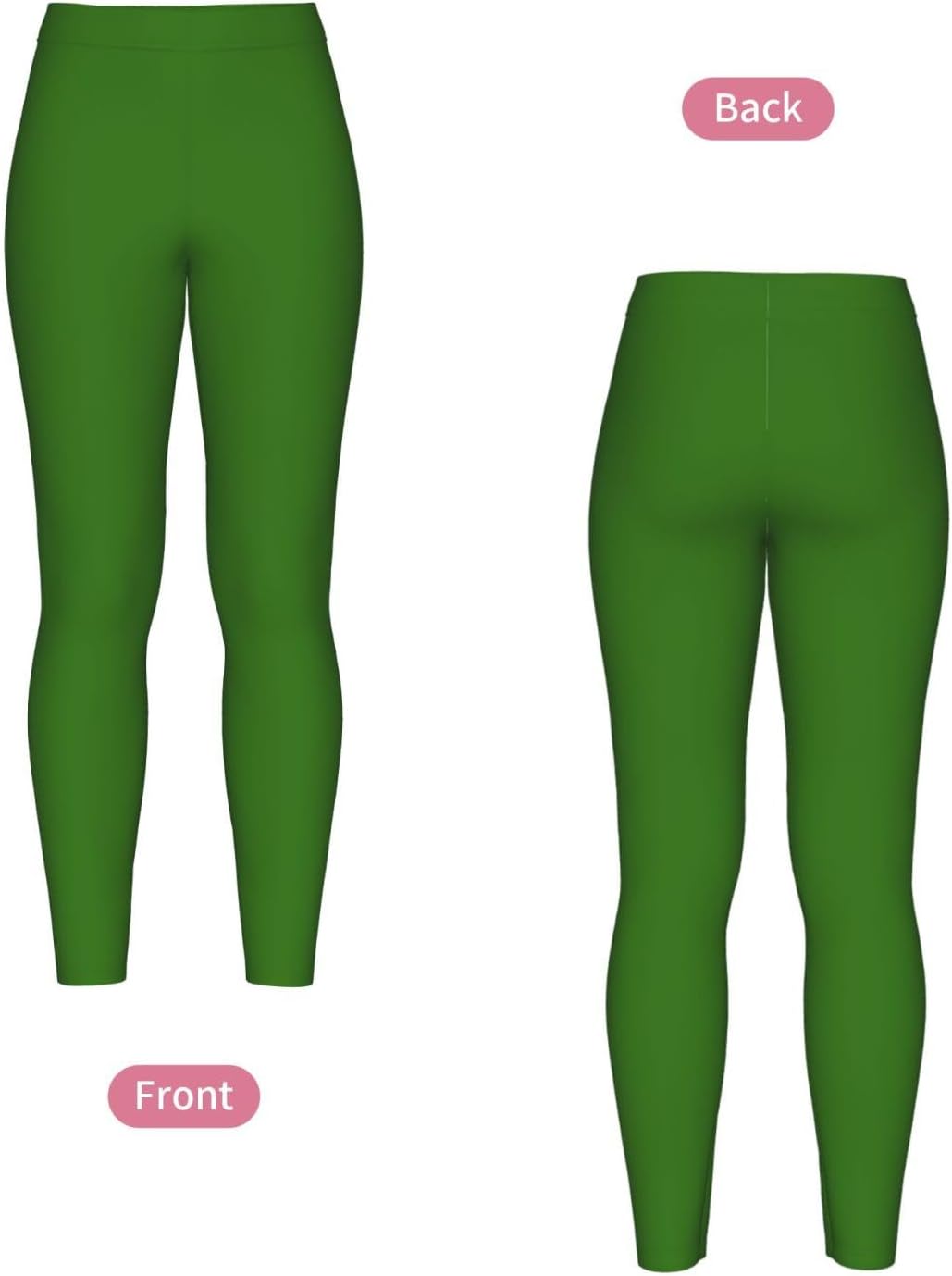 Dark Green Stretch Leggings,Opaque Printed Elasticity Pants for Workout | Tummy control,Comfortable and breathable,Not tie your legs tightly