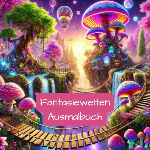 Fantasiewelten Malbuch für Teenager & Erwachsene – Tauche ein in magische Traumwelten