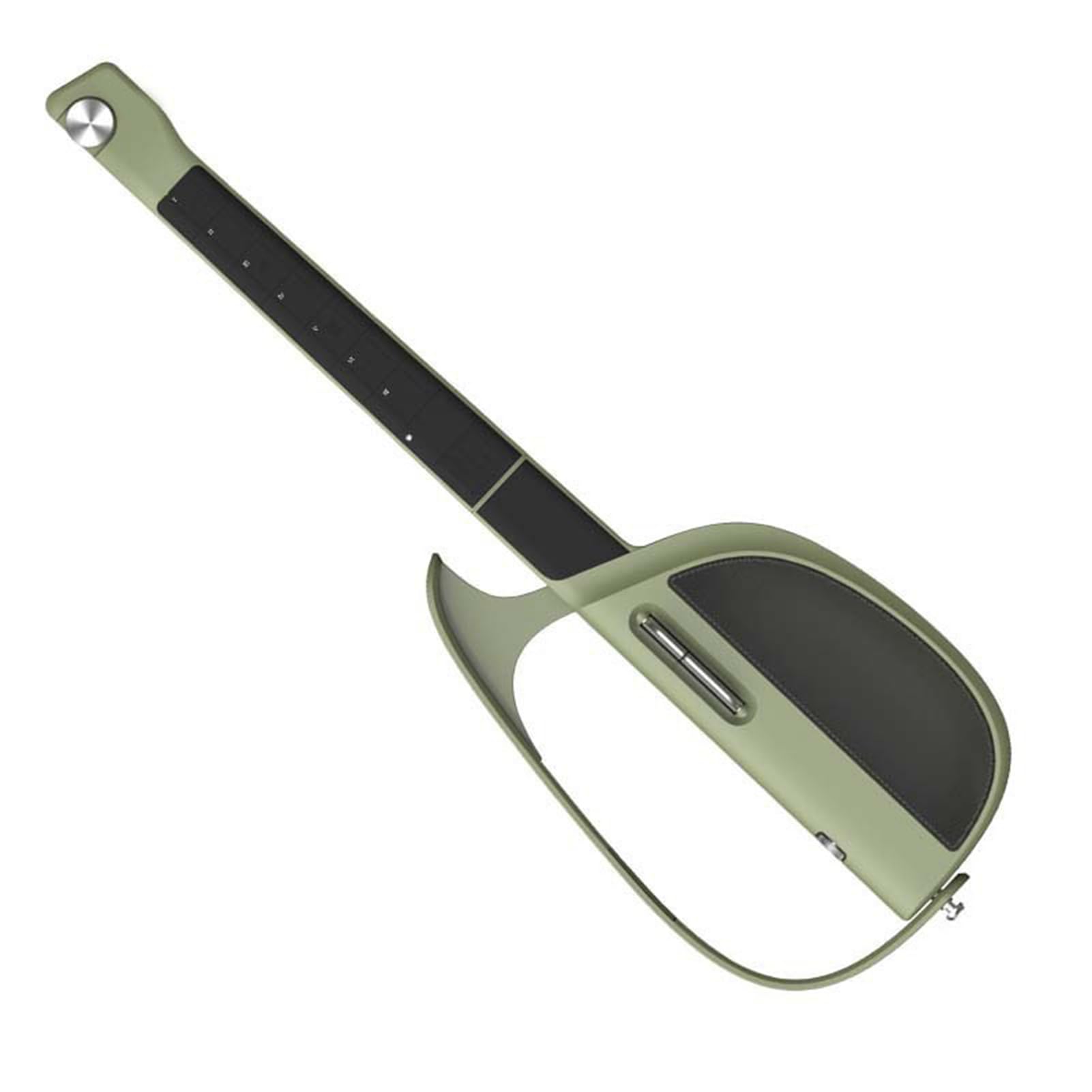 Chitarra Elettrica Intelligente Senza Corde, Chitarra D'Accompagnamento Fusion con Jack per Auricolari, Accompagnamento Automatico di Accordi, Un Uomo Una Band (GREEN)