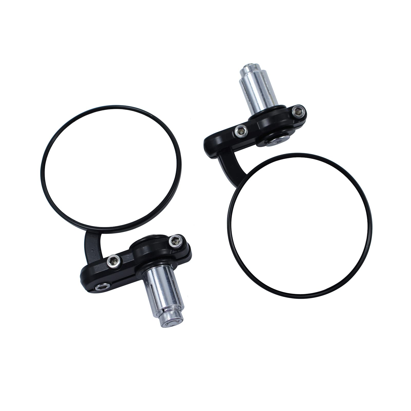 Universal Motorcycle Rear View Side Mirror Round Handle Bar End Convex Hawk-eye Mirror For 7/8" Handle Bars Modified Retro Folding Motor Accessories