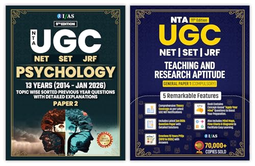 Image of UGC NET Psychology Paper 2 Book 2026 & UGC NET Paper 1 Book (Set of 2 Books) | Previous Year Solved Papers with Detailed Solutions for NTA-UGC NET /JRF Psychology Exam | IFAS