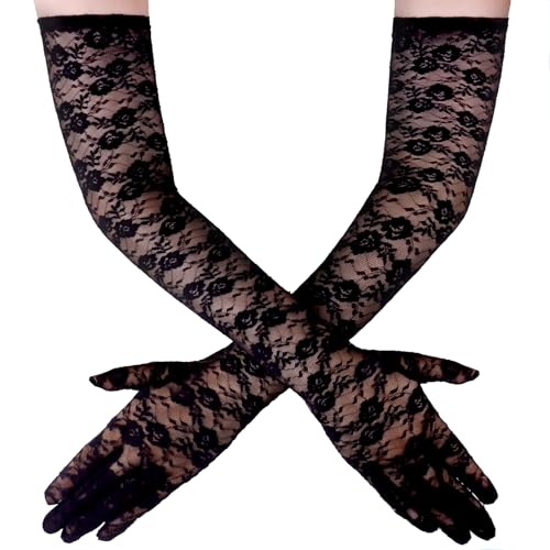 Lace Gloves Women Long Black Lace Gloves for Women Elegant OperaTea Party