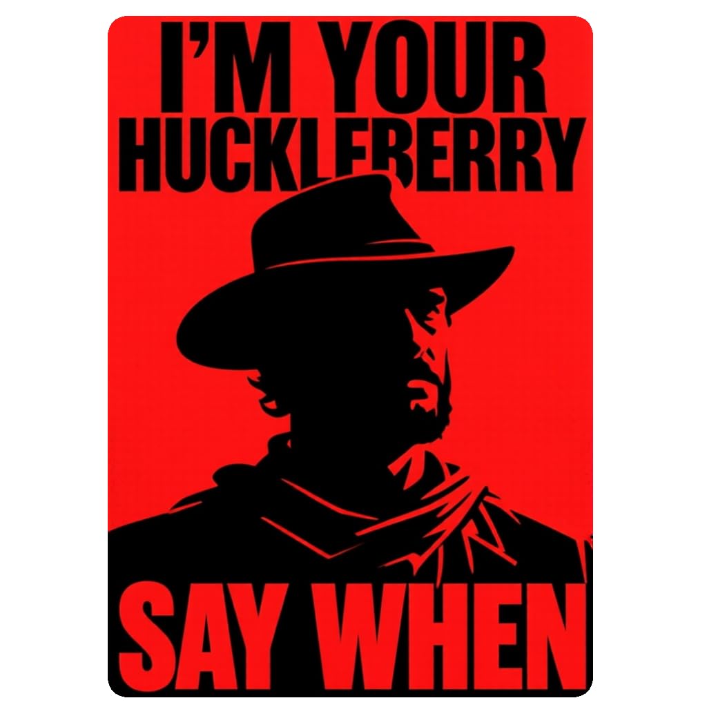 8×12Inch, Decorative Signs & Plaques, Vintage Metal I'M Your Huckleberry Tin Sign, Movie Plaque Wall Art Decor Poster For Home Living Room Club Man Cave