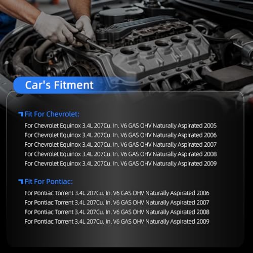 Image of Engine Head Gasket Set with Bolt Kit, HS9071PT-3 Fits for Chevy Equinox 2005-2009, for Pontiac Torrent 2006-2009, 3.4L 207Cu. in. V6 Gas OHV Naturally Aspirated, Full Head Gasket kit ES72892
