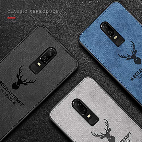 Yoota Cover OnePlus 6, Cover Stoffa Testa Cervo +