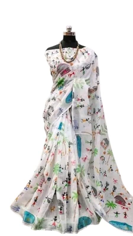 white cotton digital printed saree-Designer saree-10-image-36