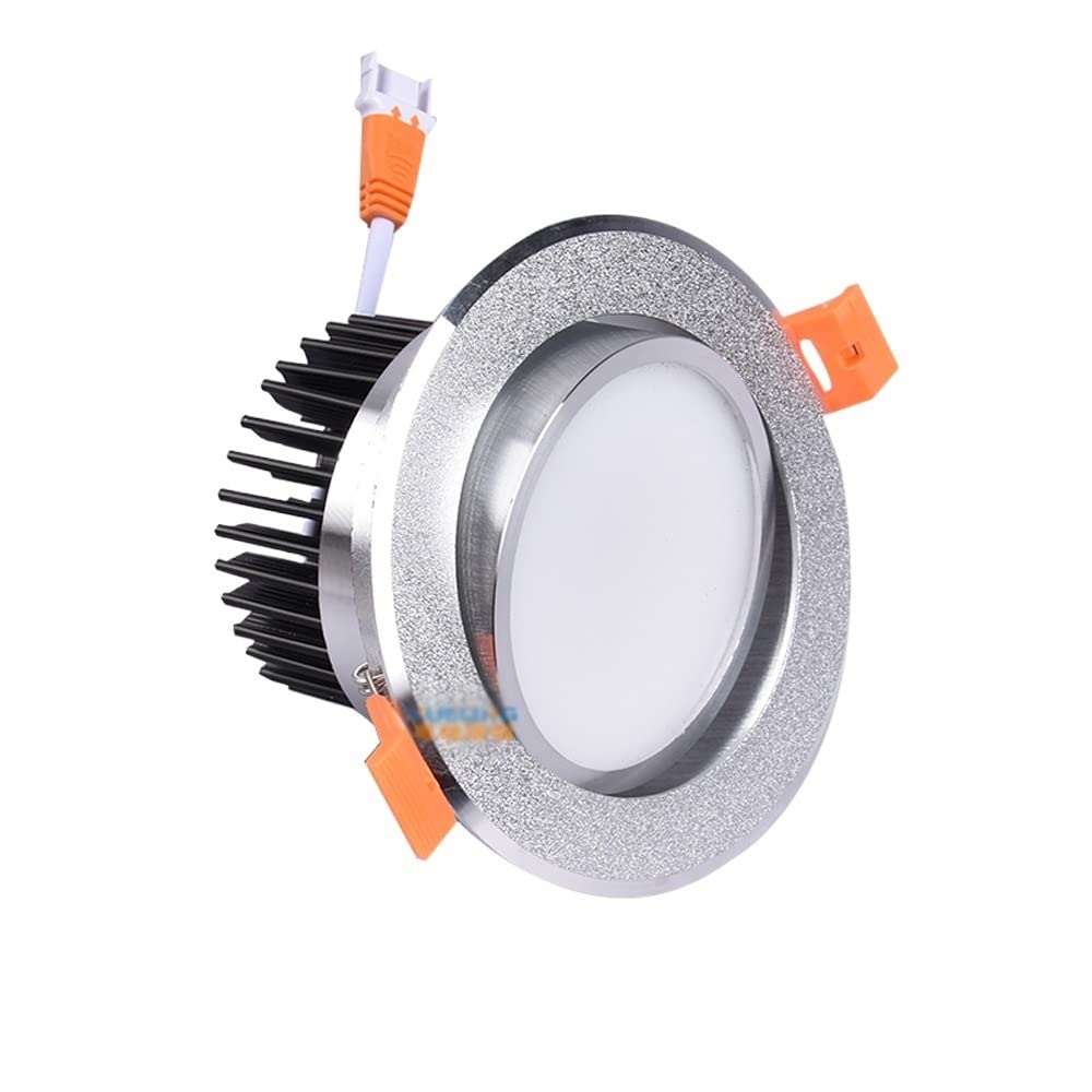 Jasna, Regulowana Lampa Sufitowa Led Cob, Punktowa, Aluminiowa, Ultracienka, Wpuszczana W Sufit, Panelowa, Oświetlenie Wewnętrzne Do Salonu Ze Sterownikiem, Bia