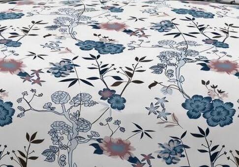 Image of DECOR2ADMIRE Premium Cotton Bedsheet Double King Size 90x100 Inches, 300 TC Soft Breathable Printed Bed Sheet with 2 Pillow Covers (White Multi Floral, Double 90 inch x 100 inch)