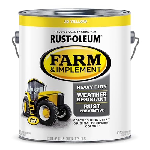 Image of Rust-Oleum 280175 Farm & Implement Enamel Paint, Gallon, JD Yellow