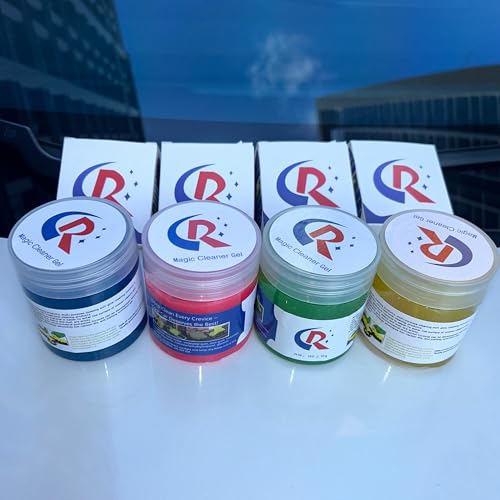 CR CHRWLIN 12-Pack Car Cleaning Gels Car Interior Cleaner Putty Slime Auto Detailing Tools Universal Dust Removal Cleaning Kit for Car Accessories Vents 3C Office Four Scented
