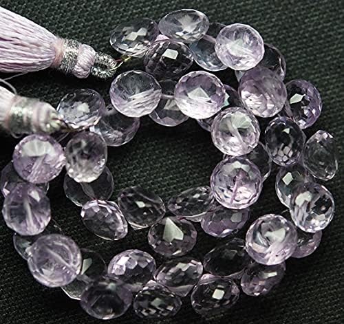 Améthyste rose facettée oignon 7-8mm, briolettes de qualité supérieure pour bijoux - 3