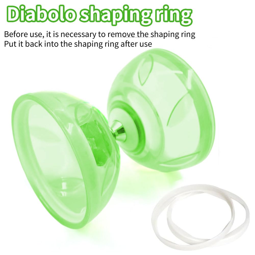 Diabolo Freiläufer mit Kugellager Dreifache Lagerung Set, Diabolo Leuchtend im Dunkeln, Jonglier-Set, Jonglierspielzeug, für Kinder Erwachsene, Anfänger Profis