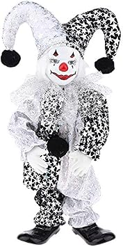 Taotenish Clown Doll Clown Model Porcelain Doll Circus Props Delicate Arts Crafts for Home Decoration Desk Ornaments - Style C