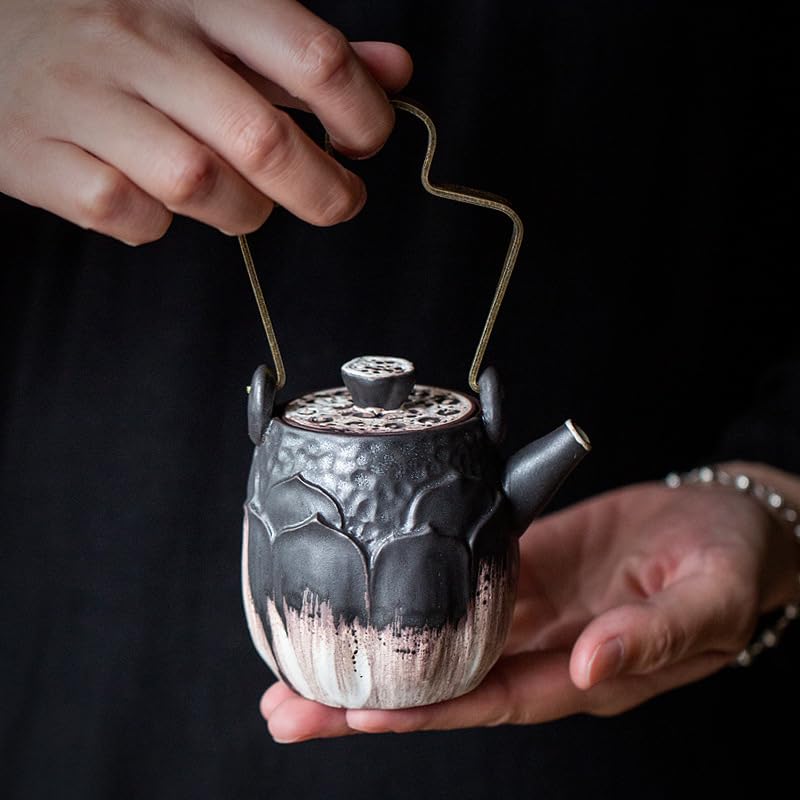 Théières Théière à poignée Antique Chinoise, Bouilloire Zen, théière de Salle de réception Theiere Fonte