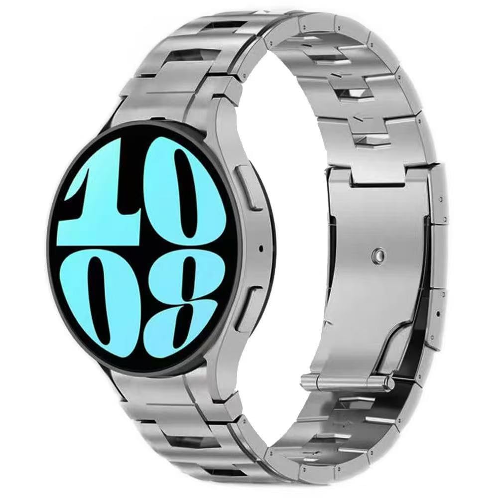 Bracelets en titane compatibles avec Samsung Galaxy Watch 7/6/5/4/FE 44 mm 40 mm, bracelet en métal sans goupille 20 mm, 20mm
