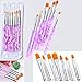 7PC Acrylic Nail Art Tips Builder Painting Brushes Pen Set,1PC Nail File Cuticle Pusher Buffer Block Brush,100Pcs Nail Extension Forms,1 Box Nail Decorations Charms 3 Sheets Nail Stickers (AB003A)