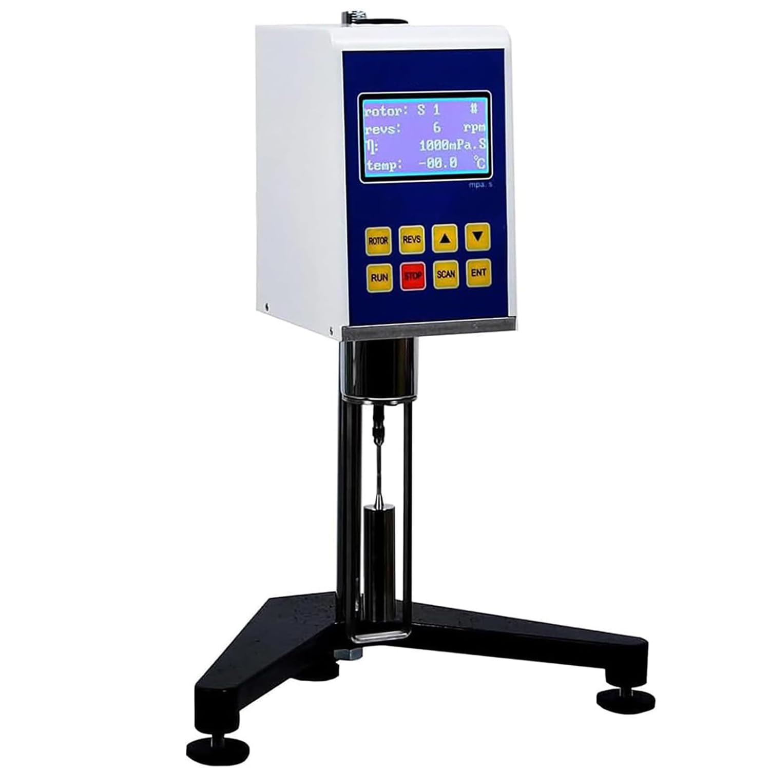 Viscosímetro rotativo digital, medidor de viscosidad de alta precisión, rango de medición 10-100000 mPa.s, precisión ± 3%, resolución de temperatura 0,1 °C para pinturas, adhesivos, cosméticos