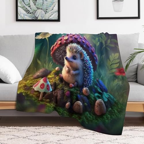 Manta de erizo de franela polar suave 150x200 cm para sofá 3