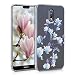 Produktbild kwmobile Hülle kompatibel mit Nokia 7.1 (2018) - Handyhülle - Handy Case Magnolien Blau Violett Transparent